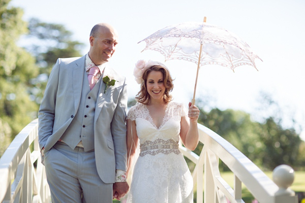 Claire Pettibone bride, Juliet cap veil,  Woburn Sculpture Gallery, Bedfordshire Wedding, Cat Hepple Photograpy