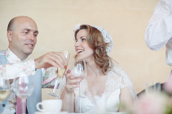 Claire Pettibone bride, Juliet cap veil,  Woburn Sculpture Gallery, Bedfordshire Wedding, Cat Hepple Photograpy