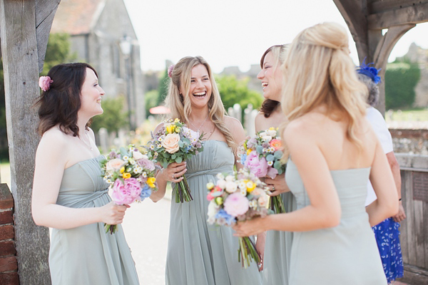 Alfred Sung wedding dress, Southsea Castle wedding, Pastel pink colour wedding, Hayley Savage Photography