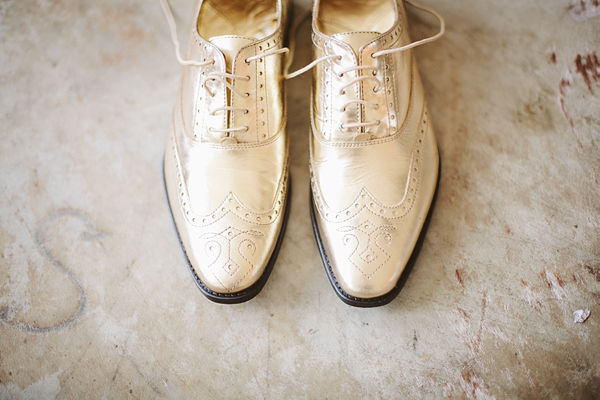 Mint green wedding, gold wedding, alternative wedding, gold wedding shoes, Photography by Tom Ravenshear