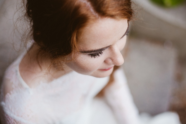 Edwardian inspired bride, antique style wedding, something old wedding, vintage wedding, red haired bride