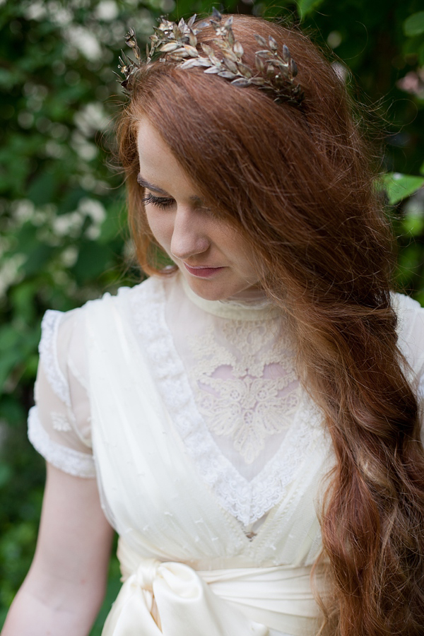 Edwardian inspired bride, antique style wedding, something old wedding, vintage wedding, red haired bride