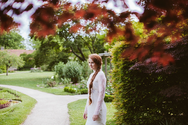 Edwardian inspired bride, antique style wedding, something old wedding, vintage wedding, red haired bride