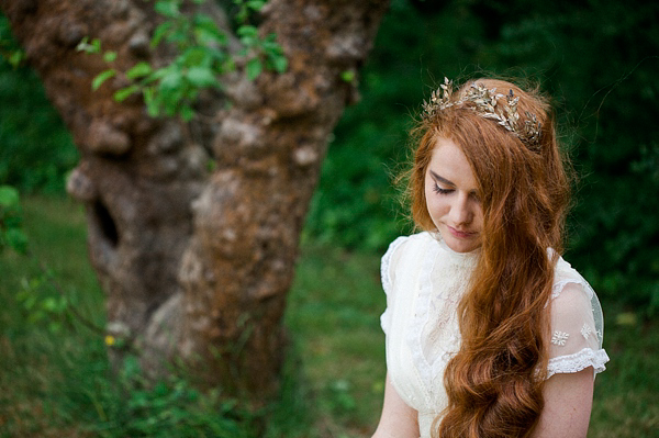 Edwardian inspired bride, antique style wedding, something old wedding, vintage wedding, red haired bride