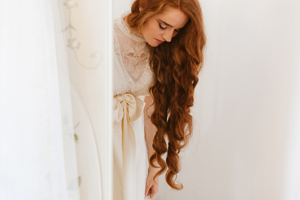 Edwardian inspired bride, antique style wedding, something old wedding, vintage wedding, red haired bride