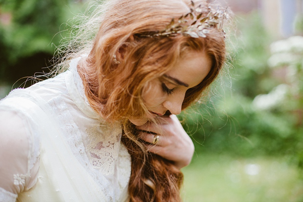 Edwardian inspired bride, antique style wedding, something old wedding, vintage wedding, red haired bride