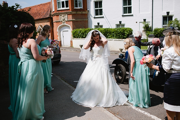 Seafoam green wedding, coral wedding, pastel colour wedding, Kate Sherford wedding dress, Photography by Tarah Coonan