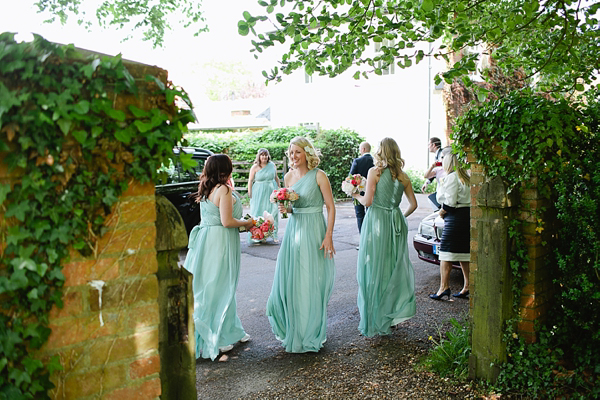 Seafoam green wedding, coral wedding, pastel colour wedding, Kate Sherford wedding dress, Photography by Tarah Coonan