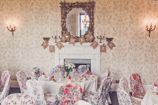 Mad Hatters tea party style wedding, Groom in tweed, flat cap, photography by Claire Penn