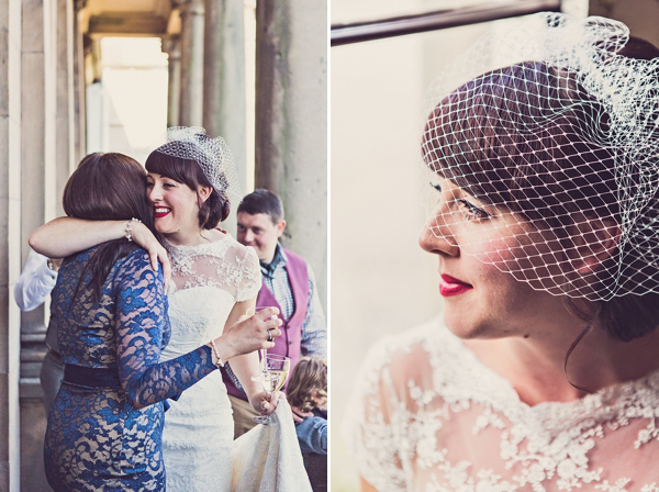 Mad Hatters tea party style wedding, Groom in tweed, flat cap, photography by Claire Penn