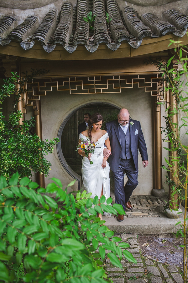 Maggie Sottero wedding dress, rustic garden wedding, wedding photography by Nicki Feltham