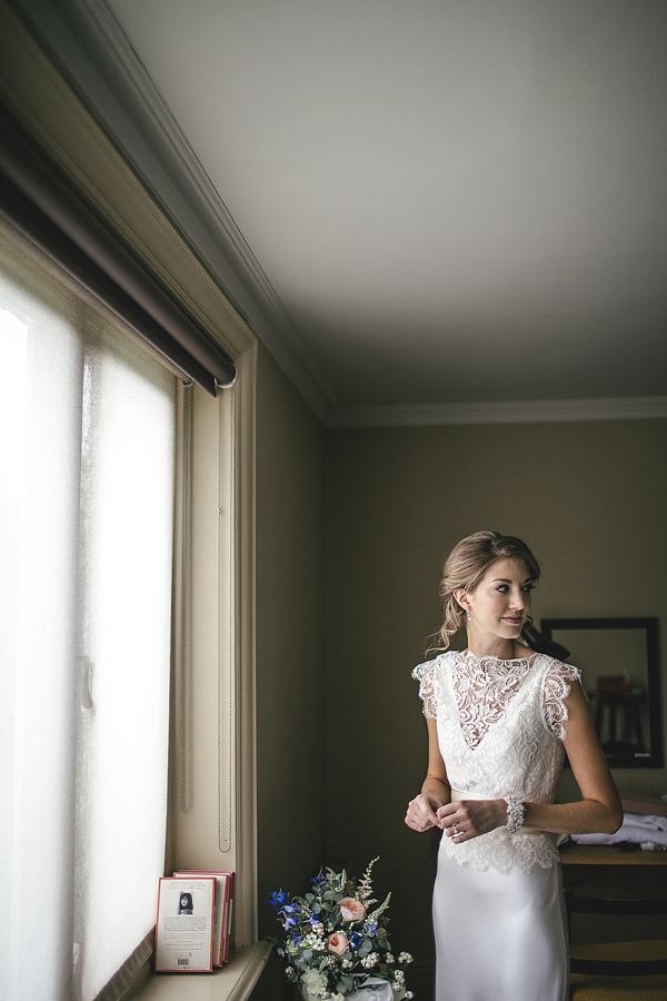 Charlie Brear, 1930s vintage inspired wedding dress, September wedding, Laid back intimate wedding, Photography by Kat Hill