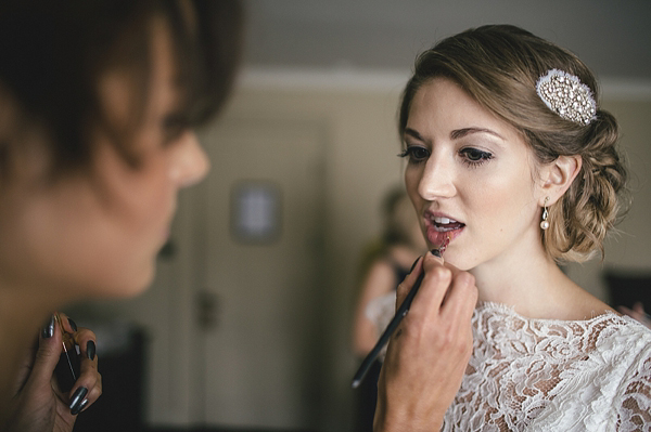 Charlie Brear, 1930s vintage inspired wedding dress, September wedding, Laid back intimate wedding, Photography by Kat Hill