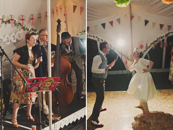 Hand fasting colourful outdoor wedding