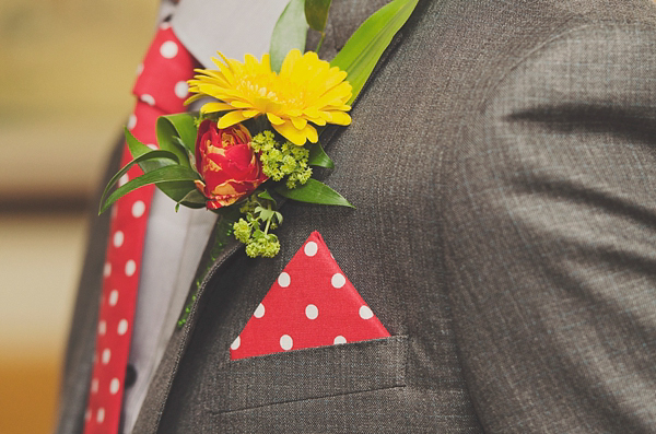 Hand fasting colourful outdoor wedding