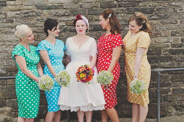 Hand fasting colourful outdoor wedding