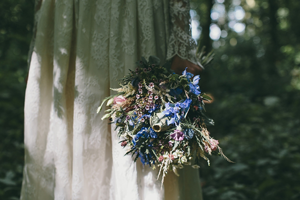 Floral crown, flower crown, Katya Katya Shehurina wedding dress, woodland wedding, Scraptoft Hill Farm wedding, Rebecca Goddard Photography