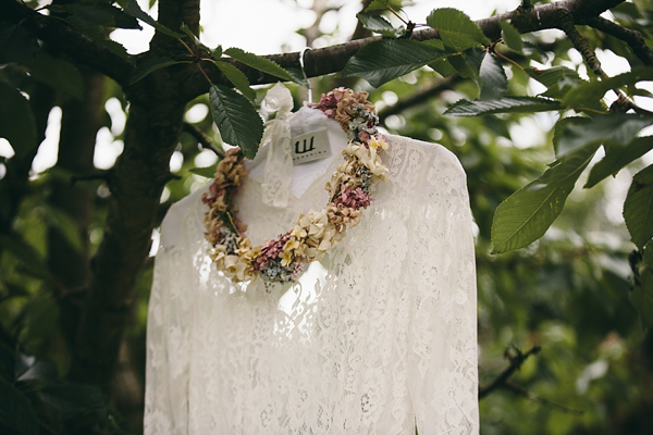 Floral crown, flower crown, Katya Katya Shehurina wedding dress, woodland wedding, Scraptoft Hill Farm wedding, Rebecca Goddard Photography