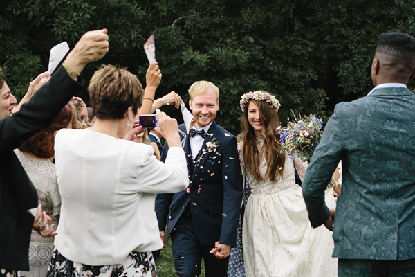 Floral crown, flower crown, Katya Katya Shehurina wedding dress, woodland wedding, Scraptoft Hill Farm wedding, Rebecca Goddard Photography