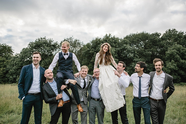 Floral crown, flower crown, Katya Katya Shehurina wedding dress, woodland wedding, Scraptoft Hill Farm wedding, Rebecca Goddard Photography