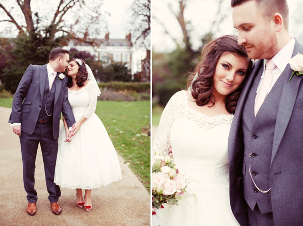 Elizabeth Avey vintage wedding dress, London bride, London wedding, 1950s vintage