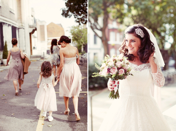 Elizabeth Avey vintage wedding dress, London bride, London wedding, 1950s vintage