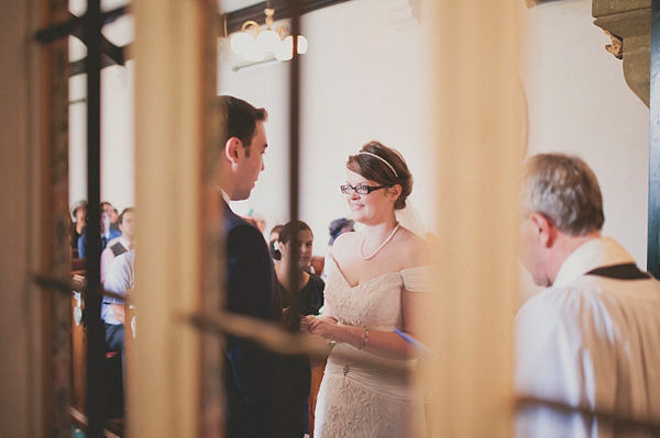 Bride in glasses, wearing glases on your wedding day, a blue themed wedding, something blue, Photography by Sarah Jane Ethan