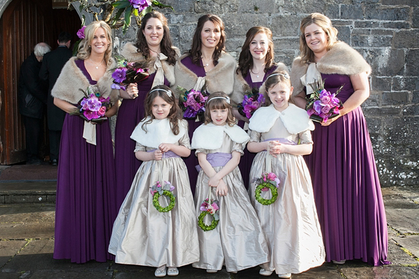 Suzanne Neville Wedding Dress, Irish Wedding, wedding in Ireland, Christmas wedding, Winter wedding, Purple wedding, Photography by Paul Kelly