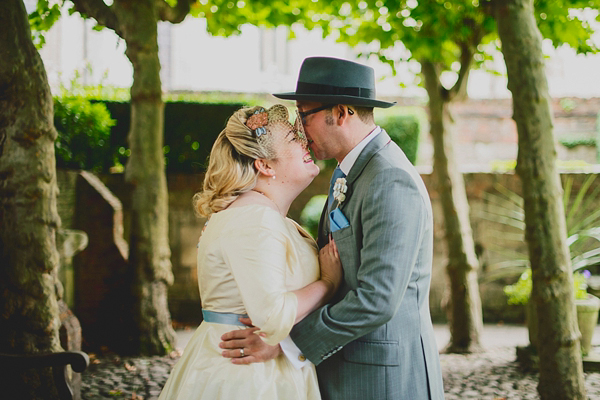 Vintage travel inspired wedding, The couture company wedding dress, multicolour petticoat, 1950s inspred bride, Photography by Claire Morris