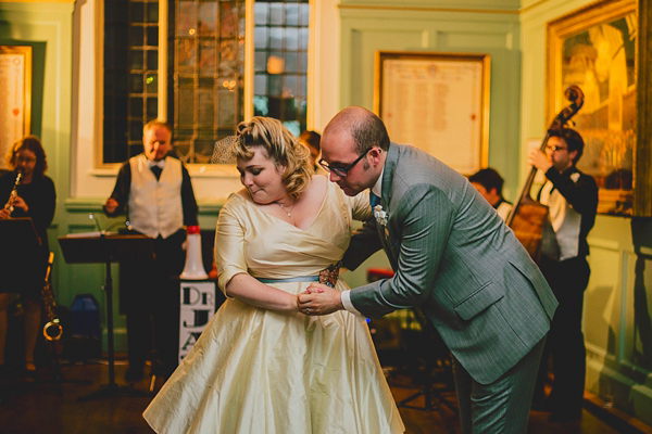 Vintage travel inspired wedding, The couture company wedding dress, multicolour petticoat, 1950s inspred bride, Photography by Claire Morris