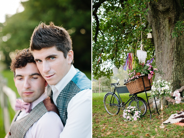 Gay wedding inspiration, Autumn wedding, outdoor wedding, wedding picnic, Styling by wedding planner Matthew Oliver, Photography by Hayley Savage