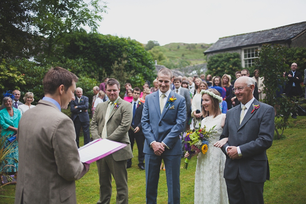 Minna wedding dress, laid back outdoor wedding, Photography by Sally Thurrell