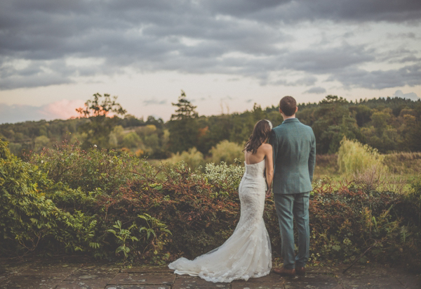 Benjamin Roberts wedding dress, rustic Autumn wedding, Photography by Michelle Lindsell