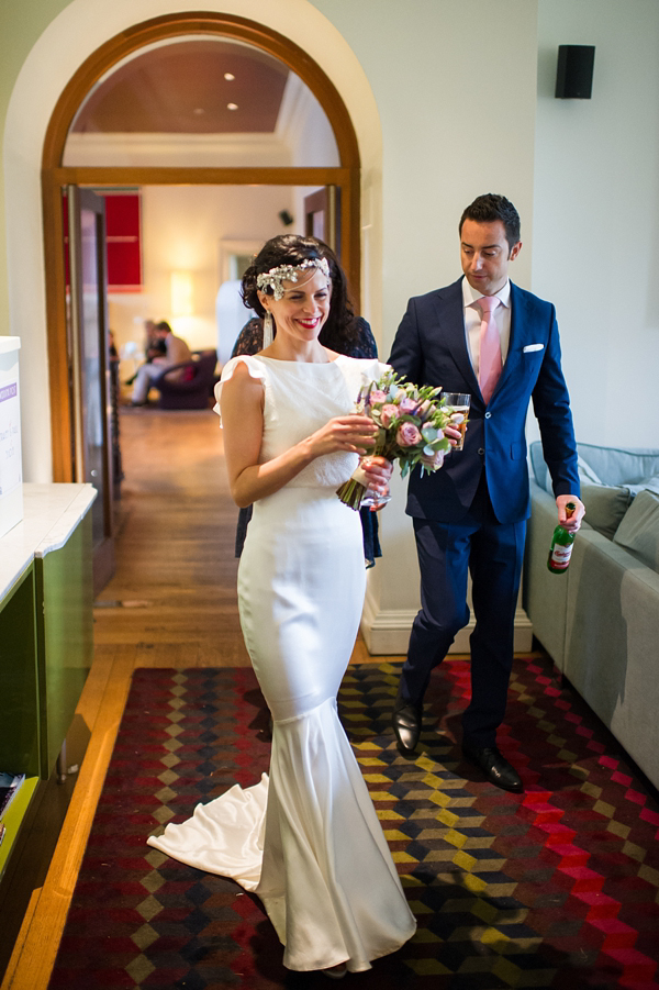 1930s Art Deco Inspired Wedding, Belle & Bunty Wedding Dress, Lila Headpiece, Photography by Especially Amy