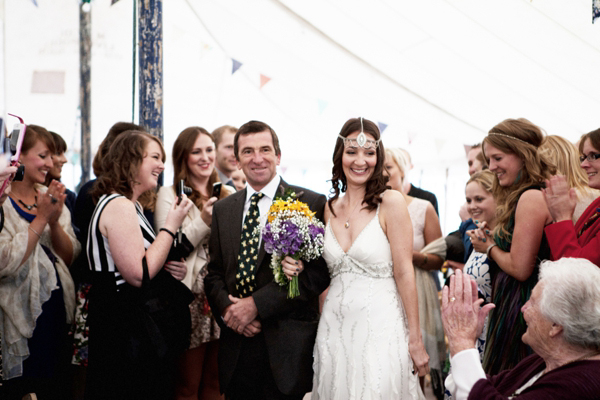 Happiness by Jenny Packham, Handmade outdoor wedding