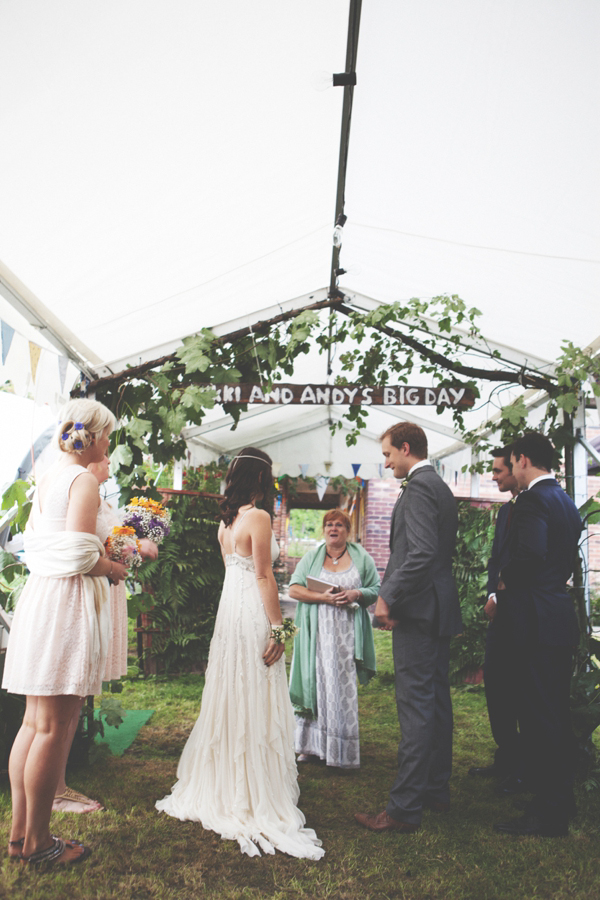 Happiness by Jenny Packham, Handmade outdoor wedding