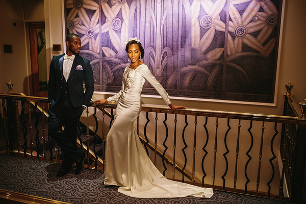 Luxury bridal wear by Yemi Kosibah, Savoy hotel wedding