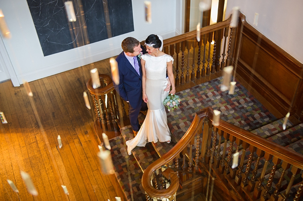 1930s Art Deco Inspired Wedding, Belle & Bunty Wedding Dress, Lila Headpiece, Photography by Especially Amy