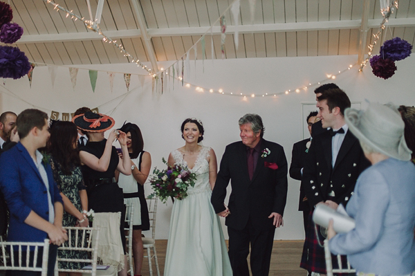 Crear wedding Scotland, Rowan Joy wedding dress, Officer and a Gentleman wedding, images by Kitchener Photography