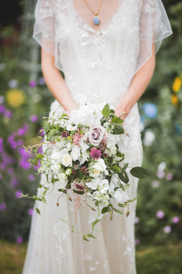 Azalea by Jenny Packham, Edwardian inspired floral crown, Emmanuel College Cambridge wedding, M&J Photography