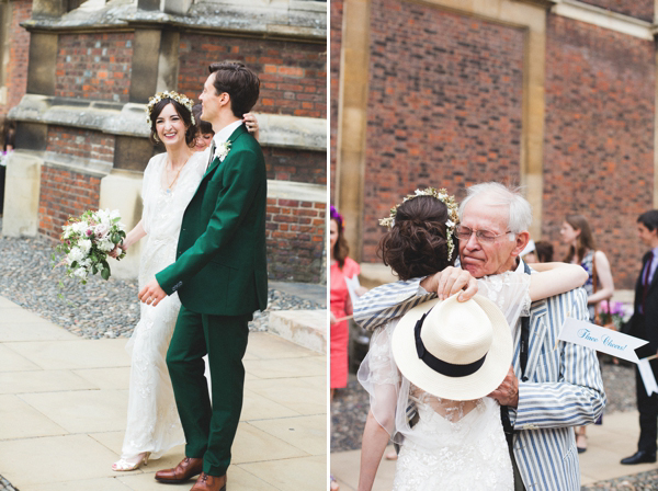 Azalea by Jenny Packham, Edwardian inspired floral crown, Emmanuel College Cambridge wedding, M&J Photography