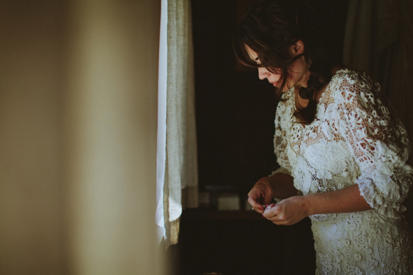 Edwardian vintage crochet wedding dress, Californian wedding, Brittany Esther wedding photography