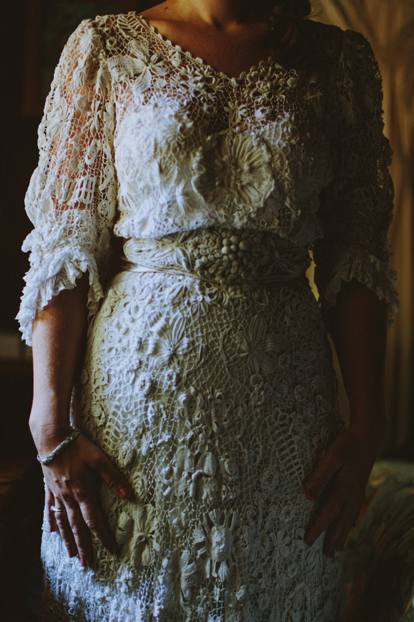 Edwardian vintage crochet wedding dress, Californian wedding, Brittany Esther wedding photography