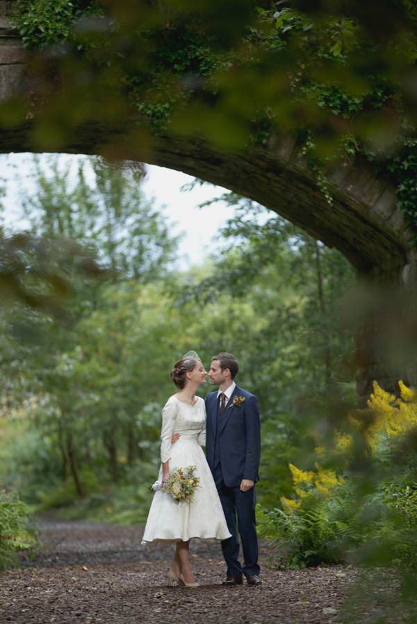 Original 1950s vintage long sleeved wedding dress, The Twins Weddings