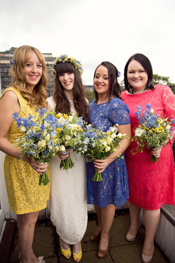 1960s style wedding, 1970s style wedding, bohemian bride, Edwardian wedding dress, yellow wedding, Anna C. Pettigrew Photography