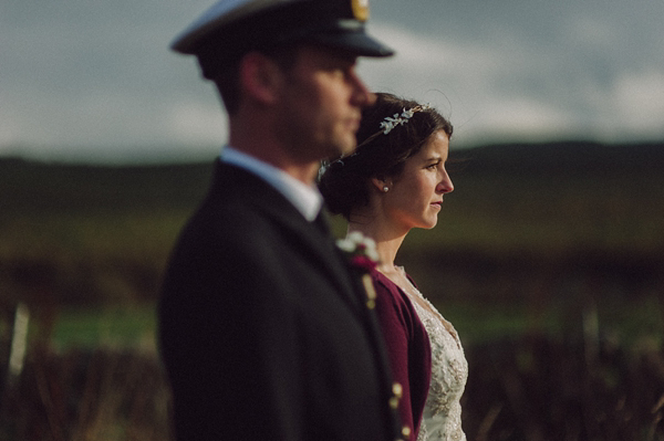 Crear wedding Scotland, Rowan Joy wedding dress, Officer and a Gentleman wedding, images by Kitchener Photography