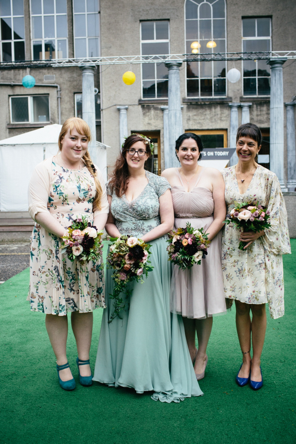 Rowanjoy pale green wedding dress, Eclectic Edinburgh wedding, Caro Weiss Photography