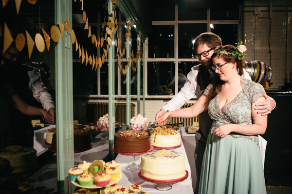 Rowanjoy pale green wedding dress, Eclectic Edinburgh wedding, Caro Weiss Photography