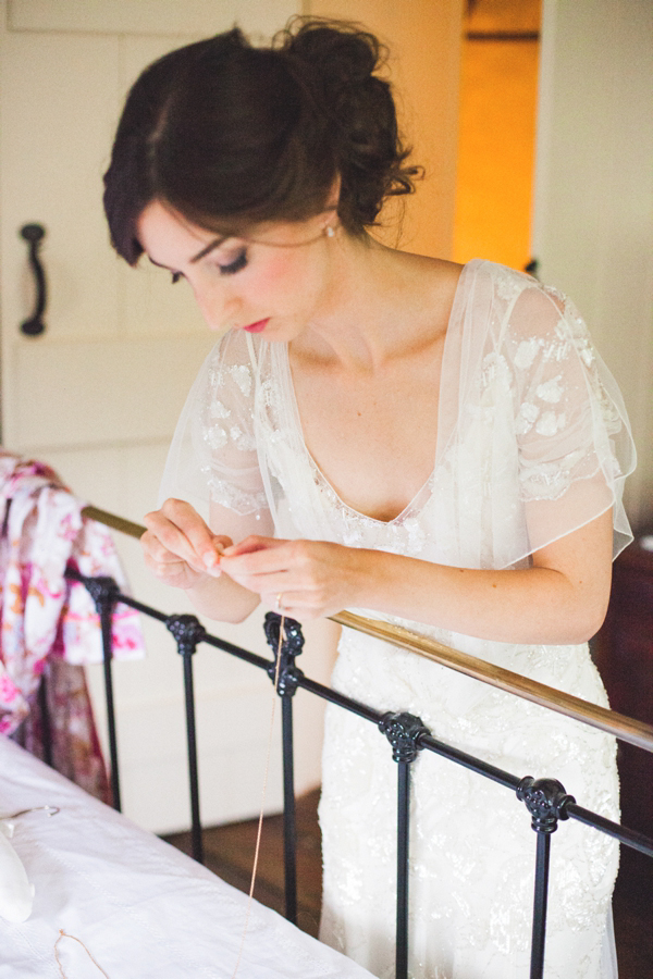 Azalea by Jenny Packham, Edwardian inspired floral crown, Emmanuel College Cambridge wedding, M&J Photography