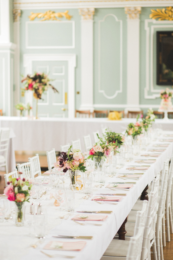 Azalea by Jenny Packham, Edwardian inspired floral crown, Emmanuel College Cambridge wedding, M&J Photography